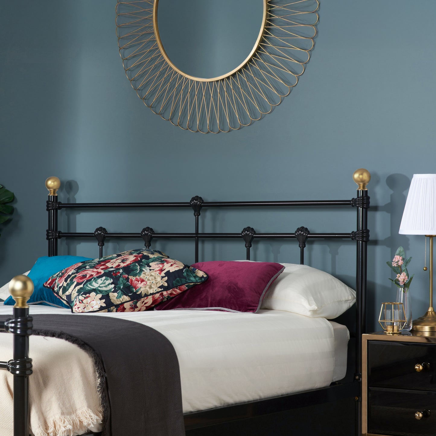 120Cm Atlas Bed Black