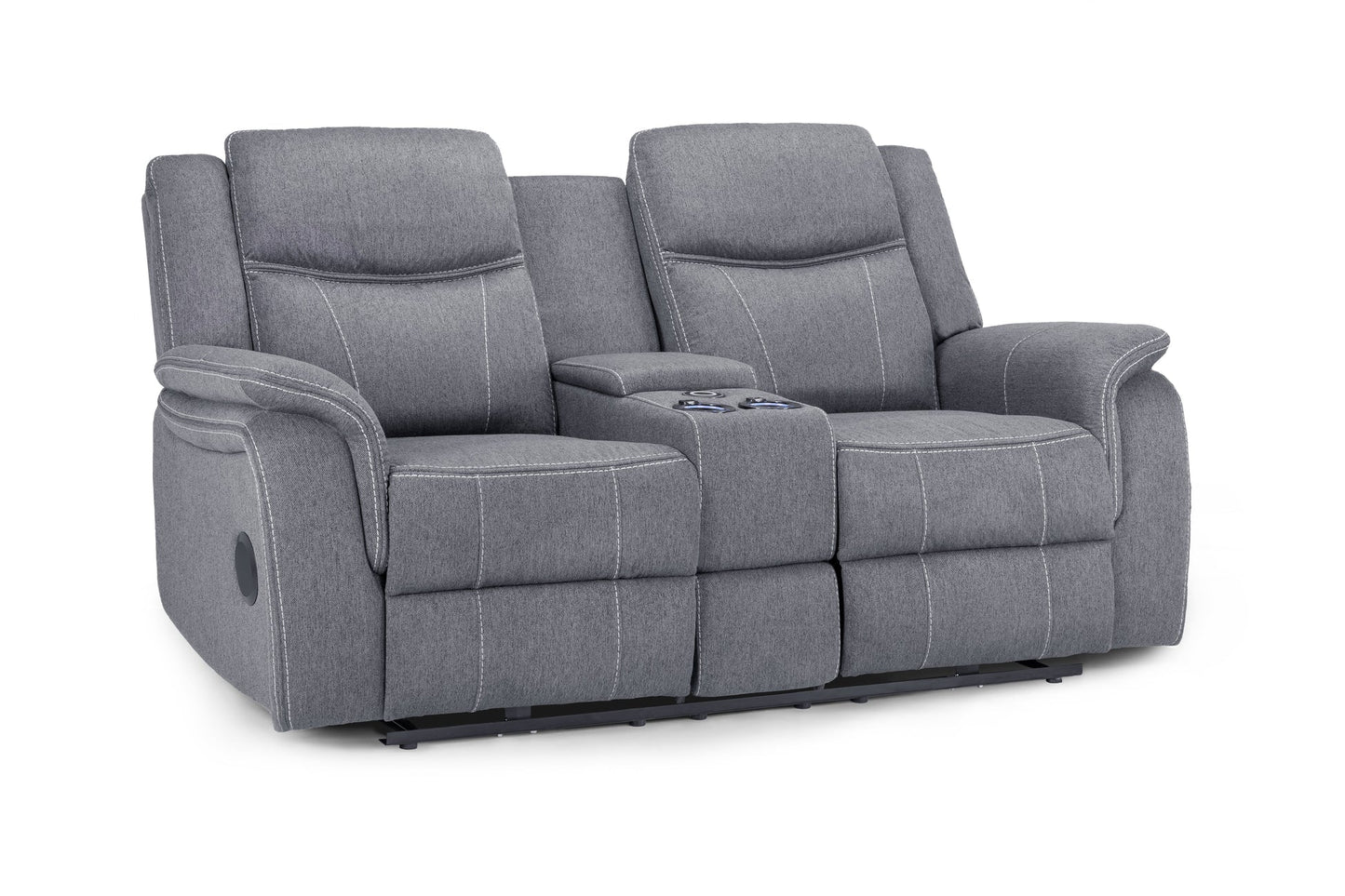 Galaxy Tech Recliner Sofa Fabric 2 Seater