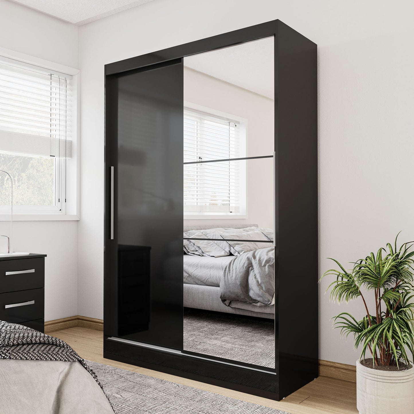 Lynx Sliding Wardrobe With Mirror