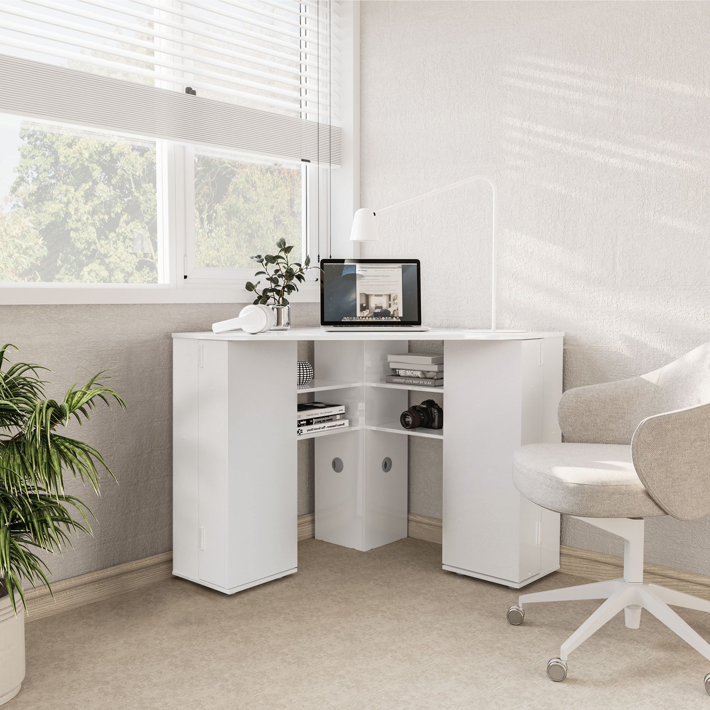 Olivia Corner Dressing Table With Storage