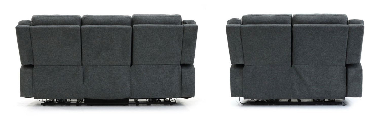 Alva Electric Recliner Sofa Graphite 3+2SET