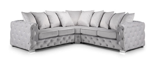Ankara Large Silver Corner Sofa