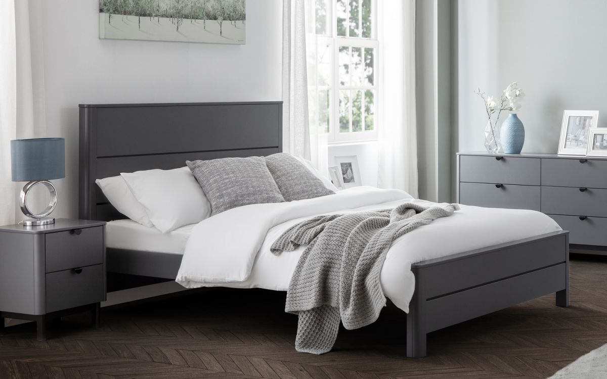 Chloe Dark Grey Double Bed