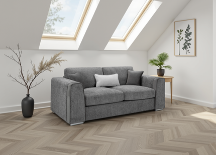 Naples Sofa Grey 3 Seater