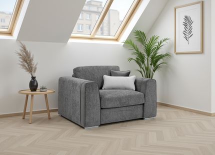 Naples Sofa Grey Armchair