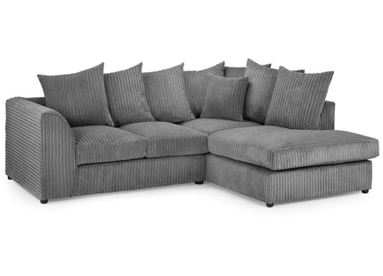 Harley Jumbo Sofa Grey Right Hand Facing Corner