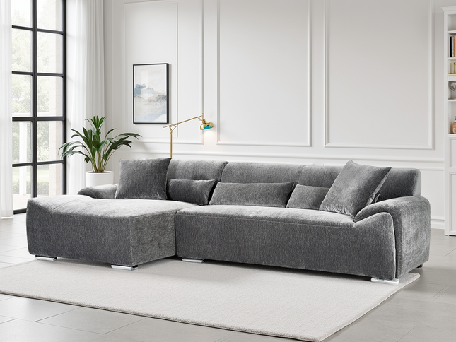 Modena Sofa Charcoal Left Hand