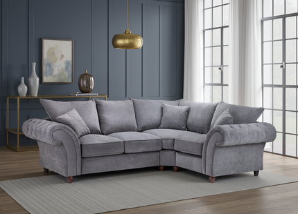 Windsor Fullback Sofa Grey Right Hand Facing Corner