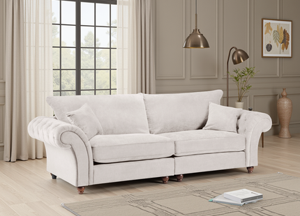 Windsor Fullback Sofa Stone 4 Seater