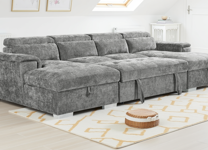 Alaya Sofabed Grey U Shape Corner