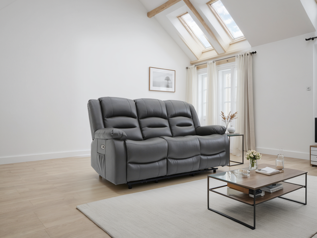 Alva Electric Recliner Sofa 3 Seater