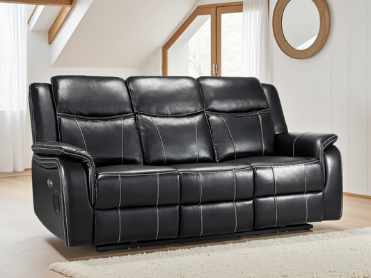 Galaxy Tech Recliner Sofa 3 Seater