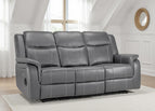 Grey Leather / 3 Seater