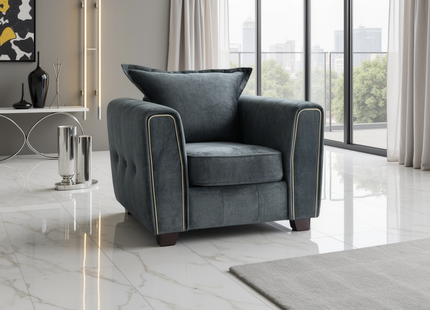 Serena Sofa Black Armchair