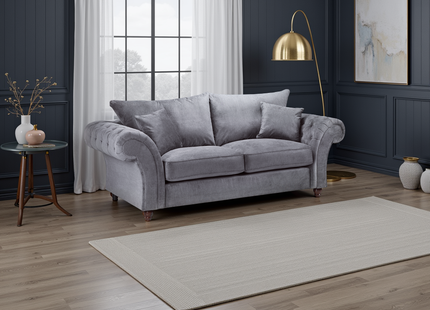 Windsor Fullback Sofa Grey 3 Seater