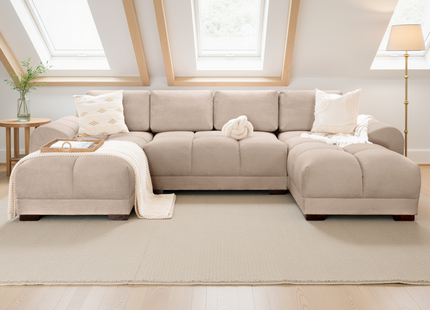 Azzuro Sofa Mocha U Shape Corner