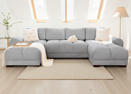 Azzuro Sofa Grey U Shape Corner