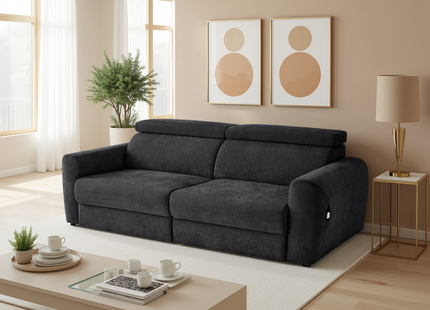 Dakota Electric Sofabed Black 3 Seater