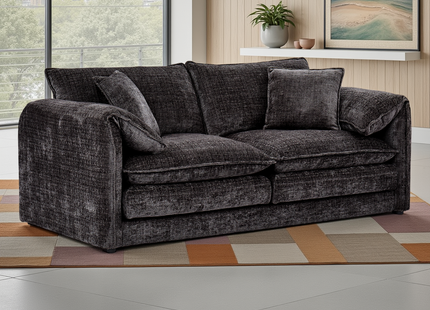 Solaya Sofa Black 3 Seater