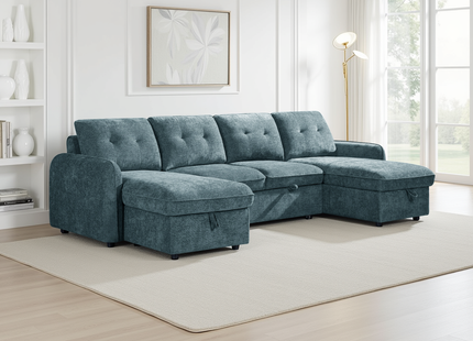 Moscow Sofabed Blue U Shape Corner