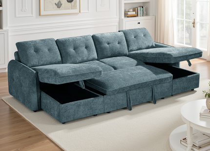 Moscow Sofabed Blue U Shape Corner