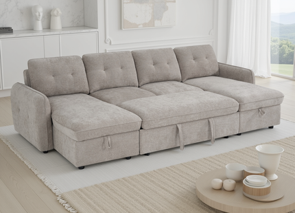 Moscow Sofabed Beige U Shape Corner