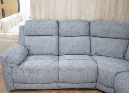 Owen Electric Recliner Sofa Grey Large Corner