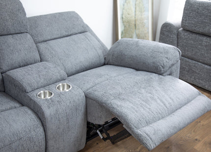 Owen Electric Recliner Sofa Grey Large Corner