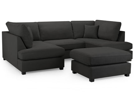 Carnaby Classic Sofa Black U Shape Corner
