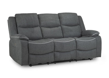 Harald Electric Recliner Sofa Fabric 3 Seater