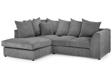 Harley Jumbo Sofa Grey Left Hand Facing Corner
