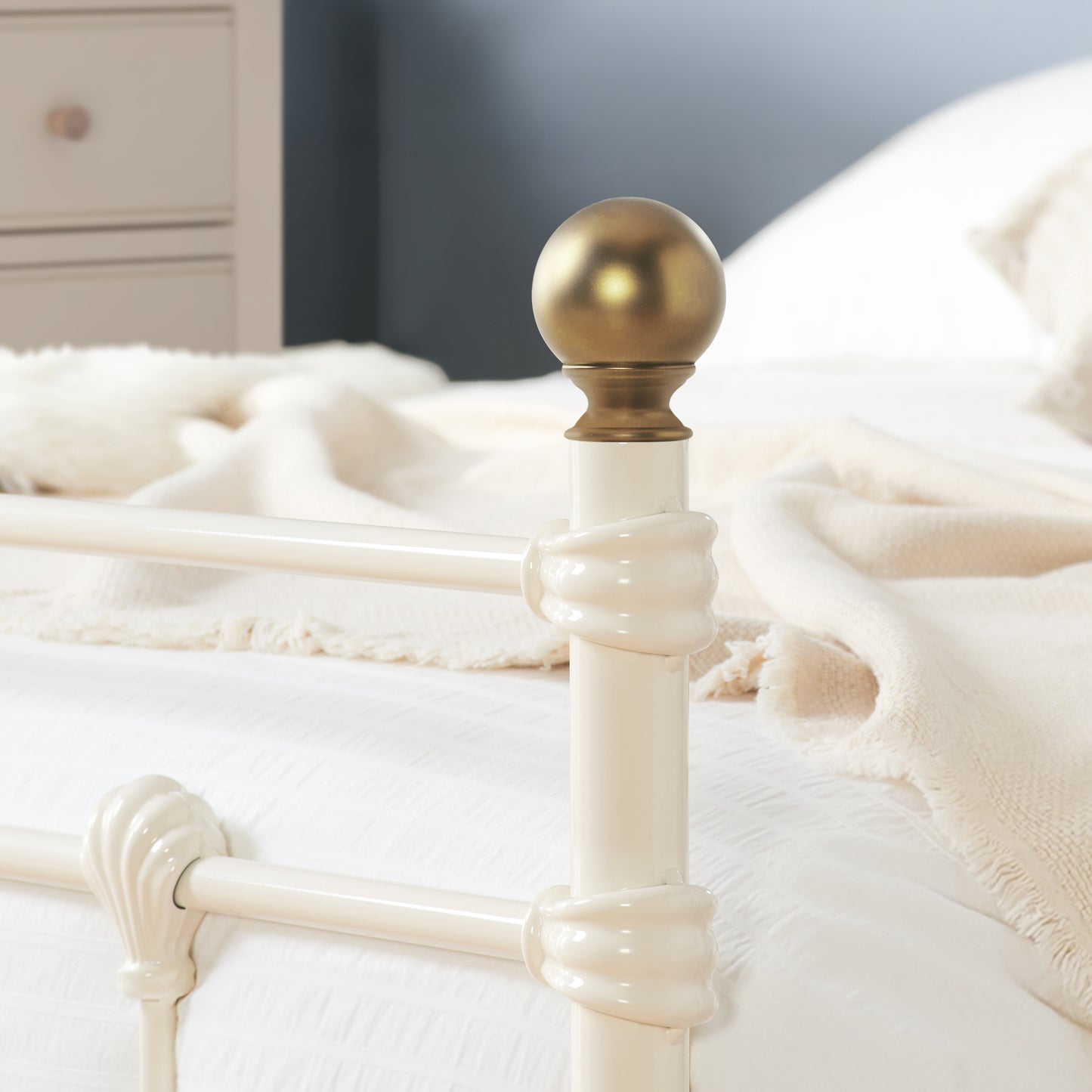 120Cm Atlas Bed Cream