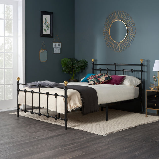 120Cm Atlas Bed Black