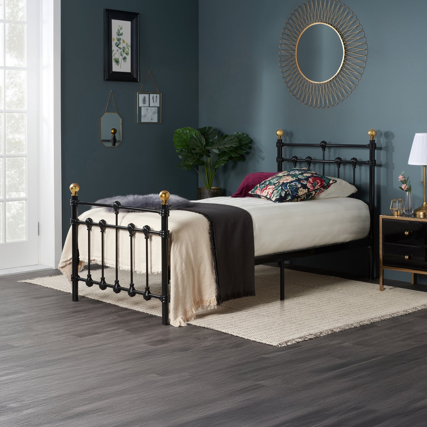 90Cm Atlas Bed Black