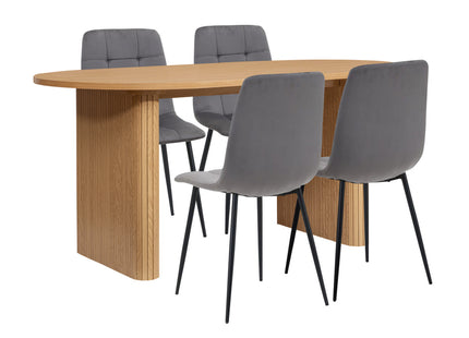 Axel Oval Fluted Dining Table