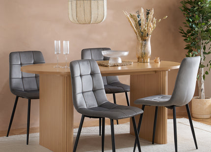 Axel Oval Fluted Dining Table
