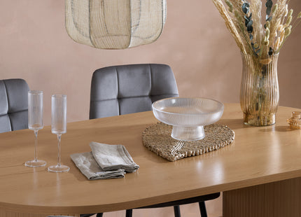 Axel Oval Fluted Dining Table