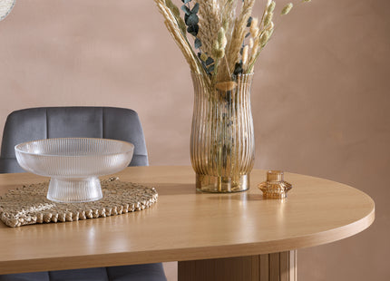 Axel Oval Fluted Dining Table