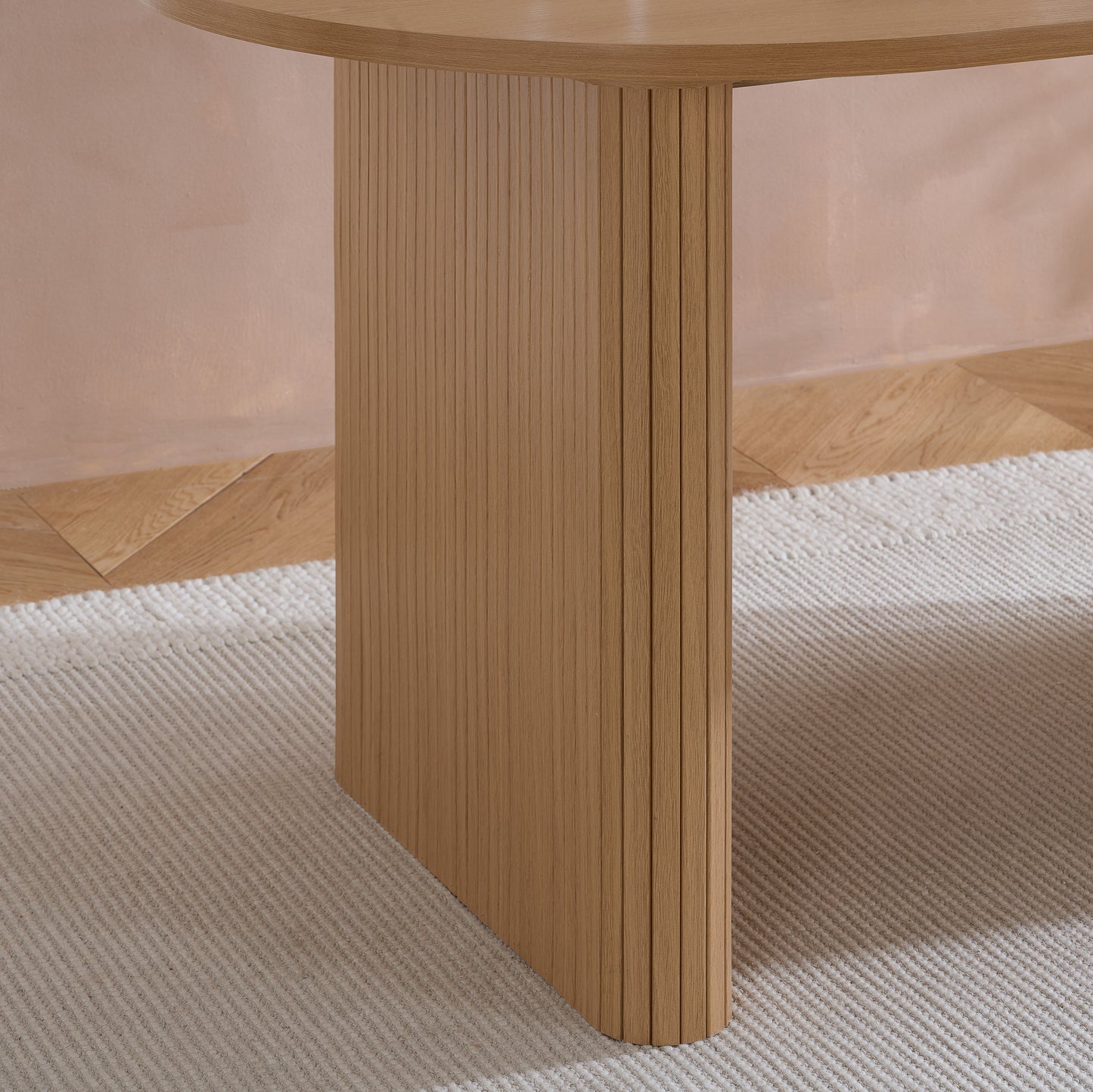 Axel Oval Fluted Dining Table