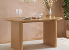 Oak / AXEL OVAL FLUTED DINING TABLE