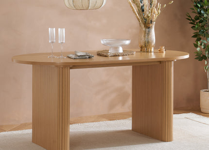 Axel Oval Fluted Dining Table