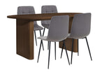 Walnut / 4 Chairs With Table