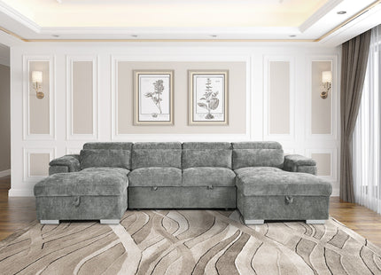 Alaya Sofabed Grey U Shape Corner