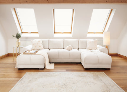 Azzuro Sofa Cream U Shape Corner
