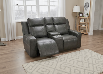 Barcelona Electric Recliner Sofa Grey 2 Seater