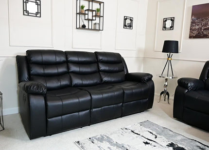 Black Leather Recliner Sofa