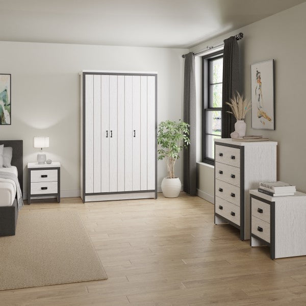 Boston White 3 Door Wardrobe