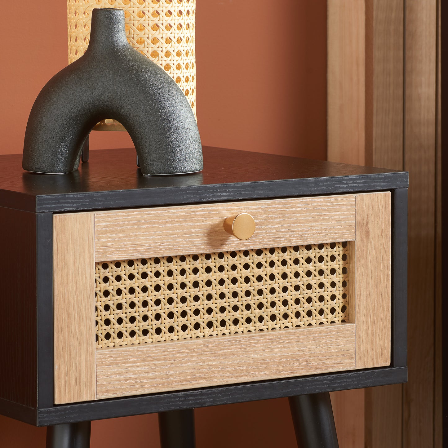 Croxley Rattan Bedside Drawer