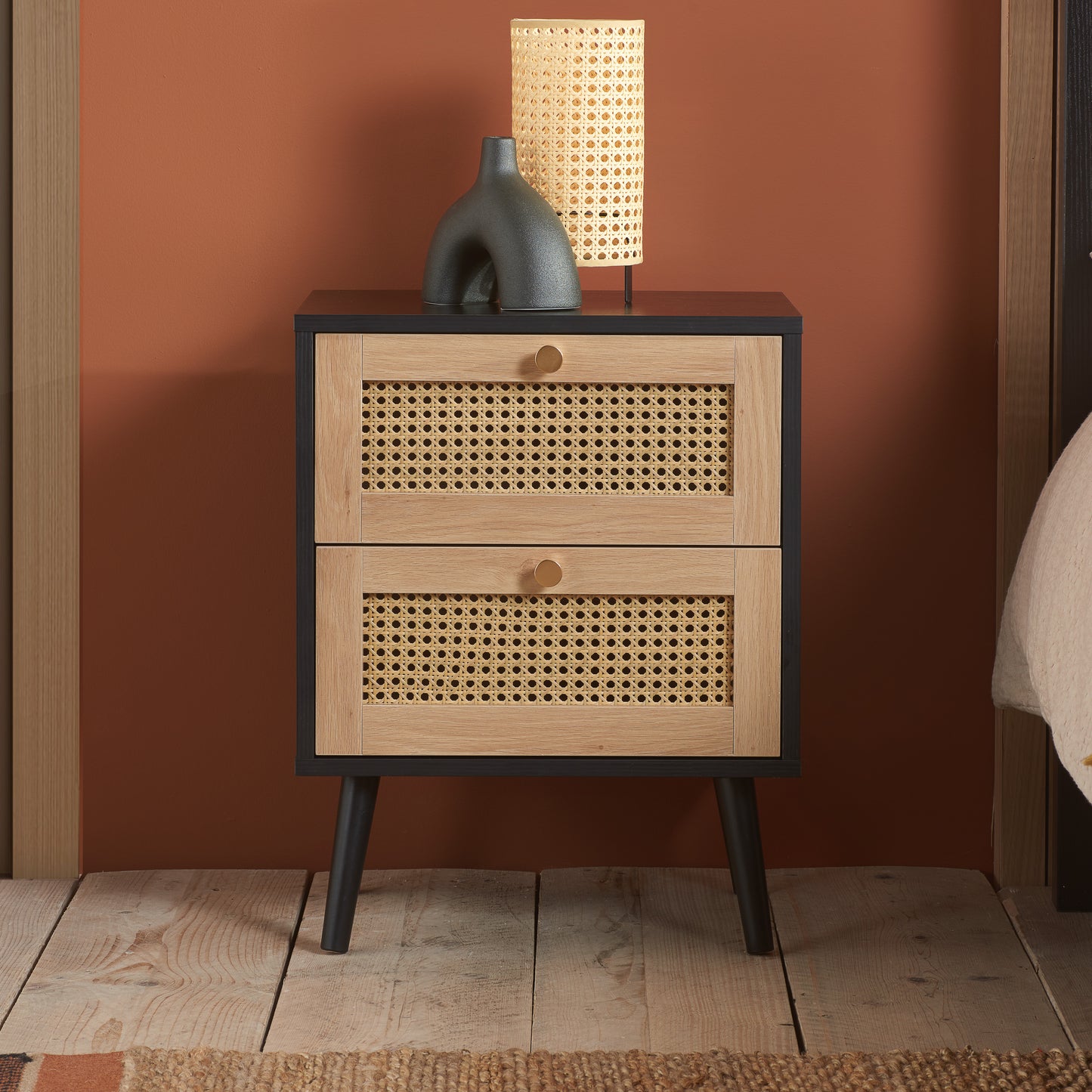 Croxley Rattan Bedside Drawer