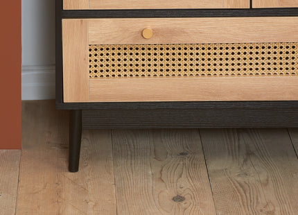 Croxley 2-Door 1-Drawer Rattan Wardrobe